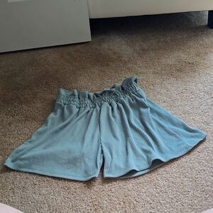 Green Shein Ruffle Shorts